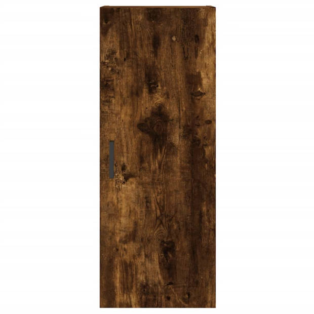 vidaXL Hoge kast 34,5x34x180 cm bewerkt hout gerookt eikenkleurig