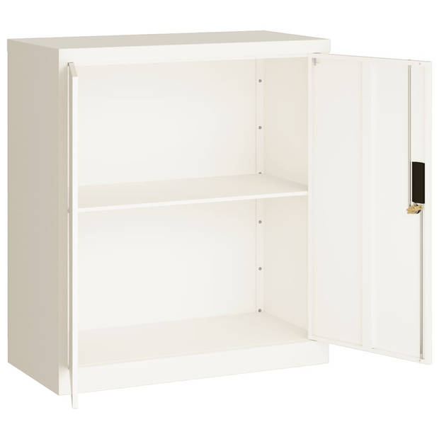 vidaXL Archiefkast 79x40x90 cm staal wit