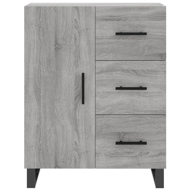 vidaXL Hoge kast 69,5x34x180 cm bewerkt hout grijs sonoma eikenkleurig