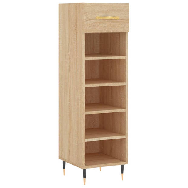 vidaXL Schoenenkast 30x35x105 cm bewerkt hout sonoma eikenkleurig