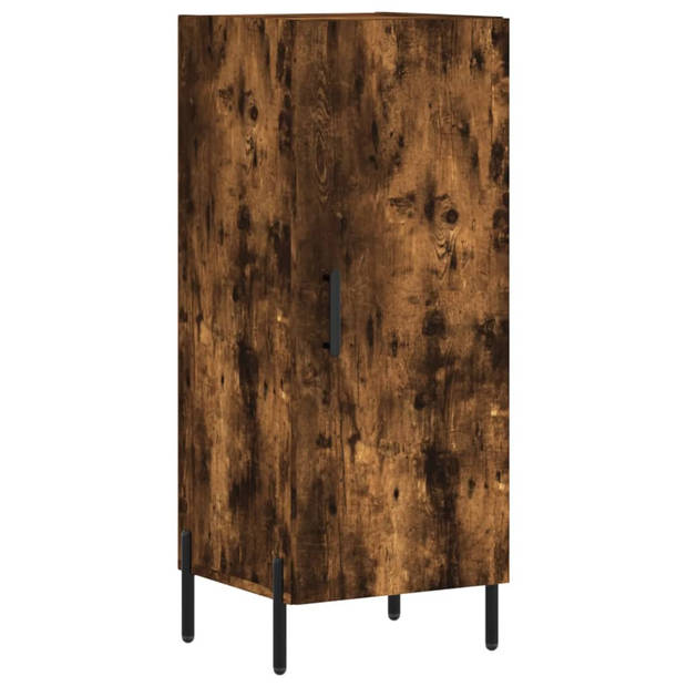 vidaXL Hoge kast 34,5x34x180 cm bewerkt hout gerookt eikenkleurig