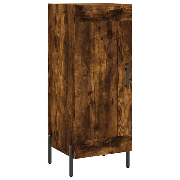 vidaXL Hoge kast 34,5x34x180 cm bewerkt hout gerookt eikenkleurig