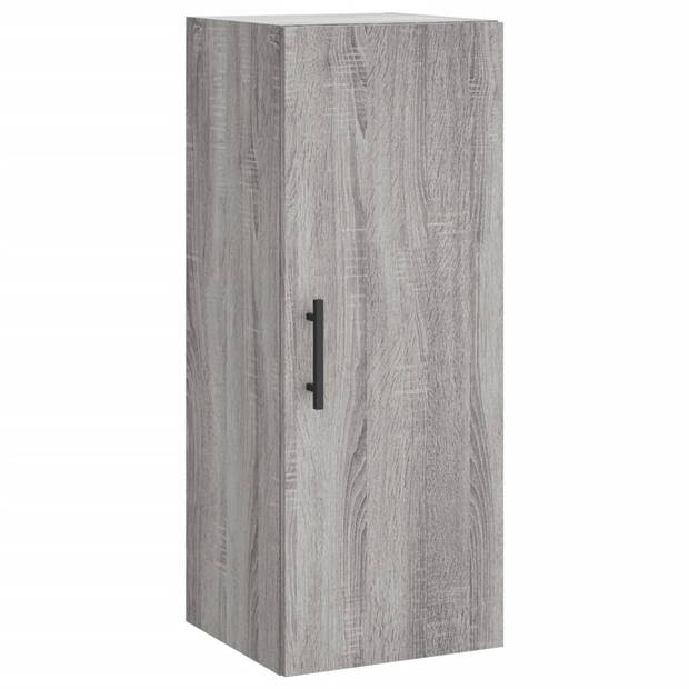 vidaXL Hoge kast 34,5x34x180 cm bewerkt hout grijs sonoma eikenkleurig