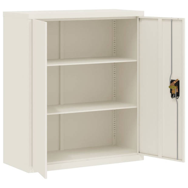 vidaXL Archiefkast 90x40x105 cm staal wit