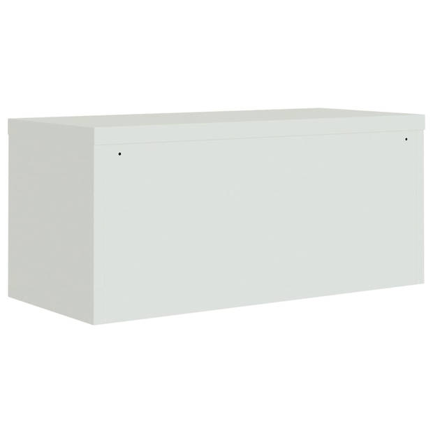 vidaXL Archiefkast 90x40x220 cm staal lichtgrijs