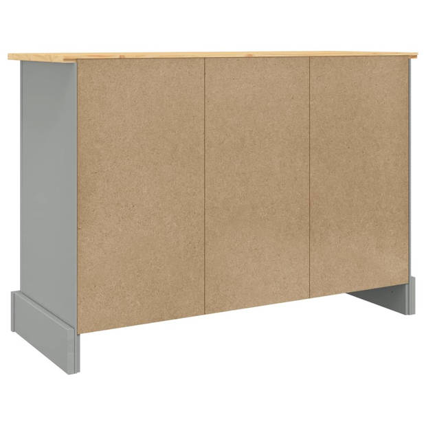 vidaXL Dressoir Corona 112x43x78 cm massief Mexicaans grenenhout grijs