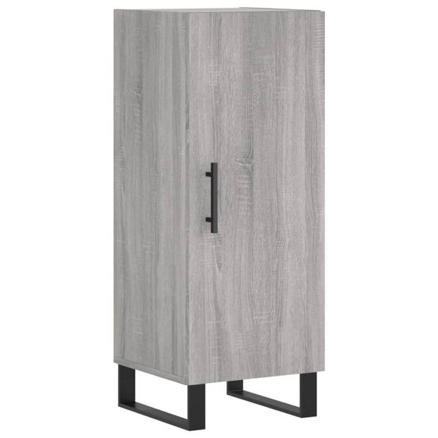 vidaXL Hoge kast 34,5x34x180 cm bewerkt hout grijs sonoma eikenkleurig