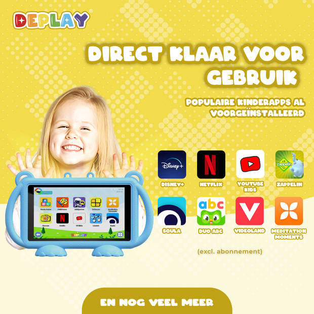 DEPLAY Kids Tablet LITE 4 (7'') - Blauw