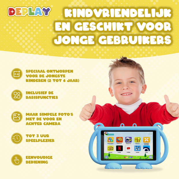 DEPLAY Kids Tablet LITE 4 (7'') - Blauw