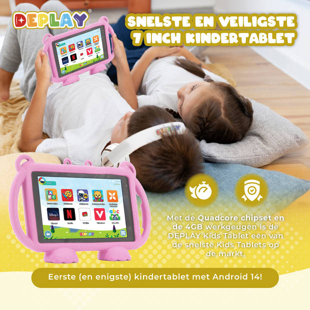 DEPLAY Kids Tablet LITE 4 (7'') - Roze