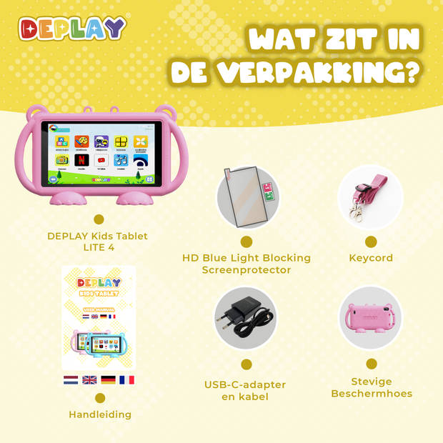 DEPLAY Kids Tablet LITE 4 (7'') - Roze