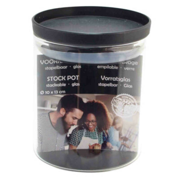 Voorraadpot/weckpot set - 4x Stuks - Stapelbaar - Glas - Weckpotten