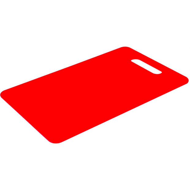 Excellent Houseware snijplank - 2x - rood - kunststof - 24 x 15 cm - Snijplanken