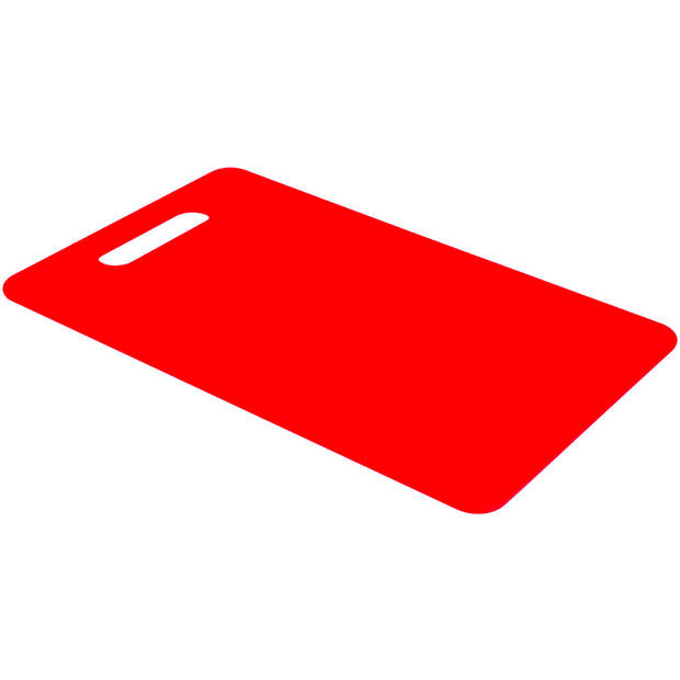 Excellent Houseware snijplank - 2x - rood - kunststof - 29 x 20 cm - Snijplanken