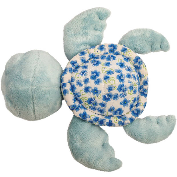 Suki Gifts pluche zeeschildpad Jules knuffeldier - cute eyes - blauw - 24 cm - Knuffel zeedieren