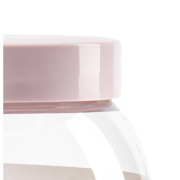 Voorraadpot/bewaarpot - 750 ml - kunststof - oud roze - B9 x H15 cm - Voorraadpot