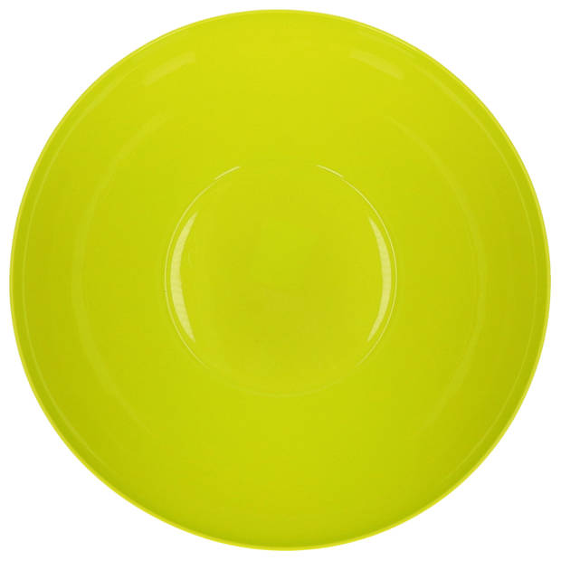 Plasticforte Serveerschaal/saladeschaal - D26 x H12 cm - kunststof - groen - Serveerschalen