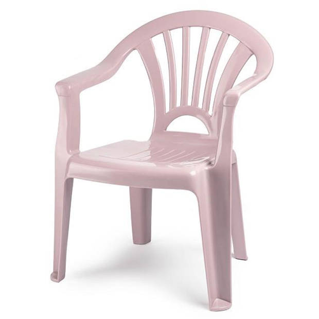 Plasticforte Kinderstoel van kunststof - roze - 35 x 28 x 50 cm - tuin/camping/slaapkamer - Kinderstoelen