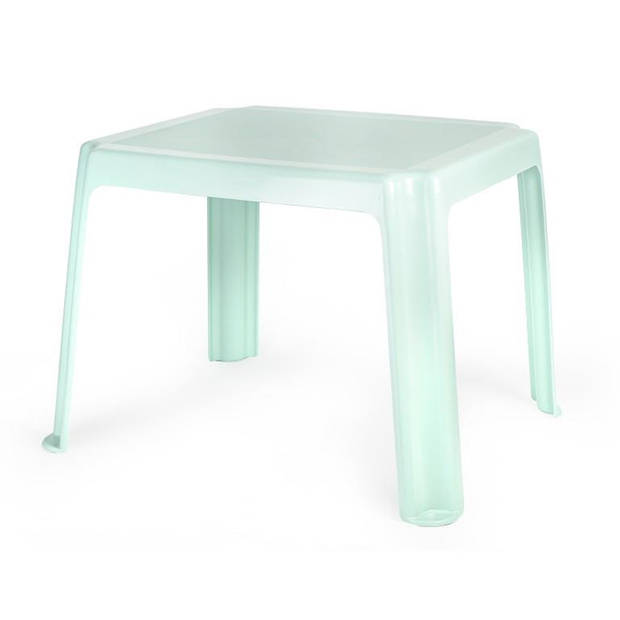 Forte Plastics Kunststof kindertafel - mintgroen - 55 x 66 x 43 cm - camping/tuin/kinderkamer - Bijzettafels