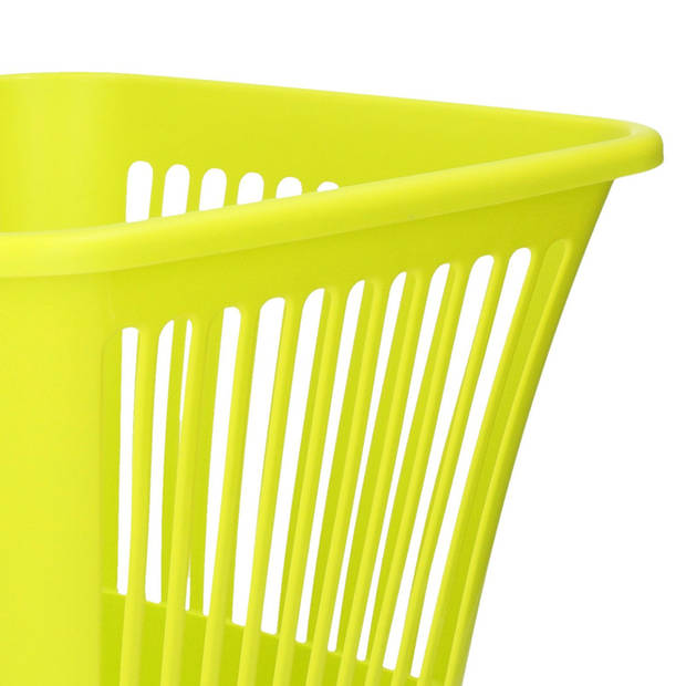 Plasticforte Afvalbak/vuilnisbak/kantoor prullenbak - plastic - groen - 30 cm - Prullenmanden