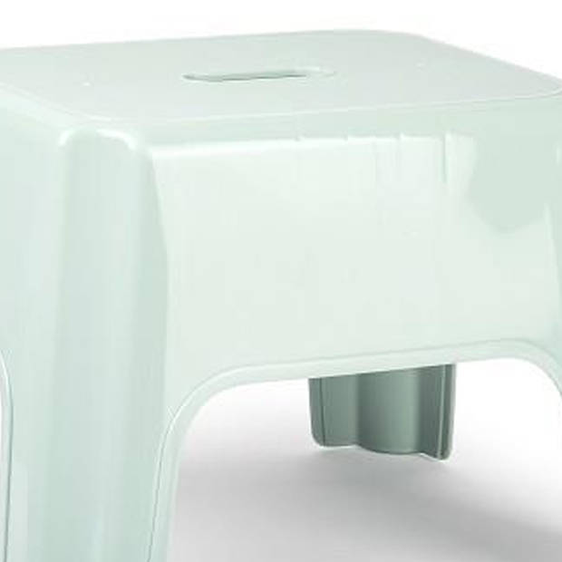 PlasticForte Keukenkrukje/opstapje - Handy Step - mintgroen - kunststof - 40 x 30 x 28 cm - Huishoudkrukjes