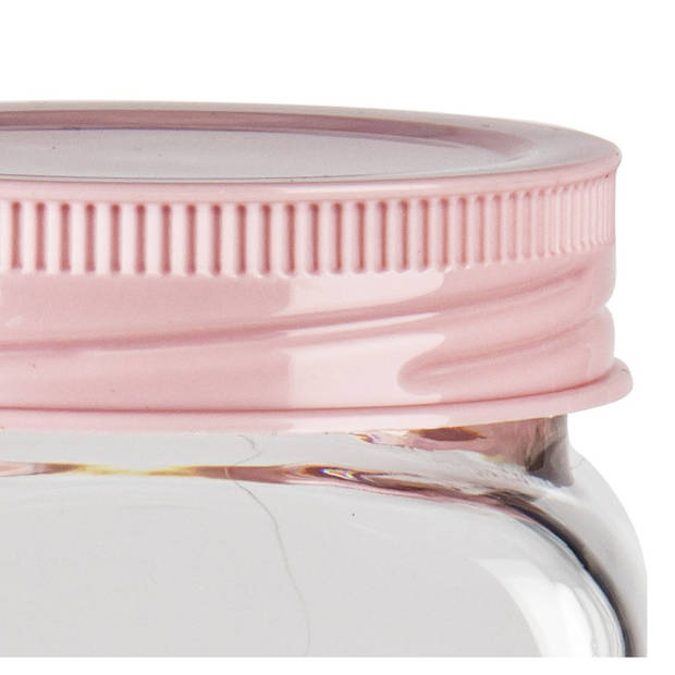 Voorraadpot/bewaarpot - 400 ml - kunststof - oud roze - B7 x H11 cm - Voorraadpot