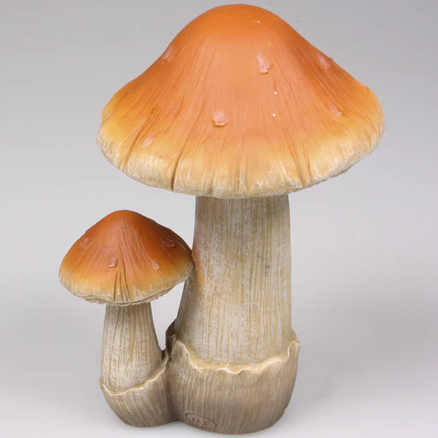 Decoratie paddenstoelen setje met 2x boleet paddenstoelen - herfst thema - Tuinbeelden
