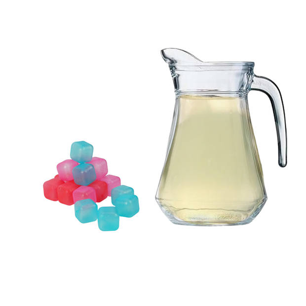 Luminarc karaf schenkkan van glas 1300 ml met 18x herbruikbare ijsklontjes - Schenkkannen