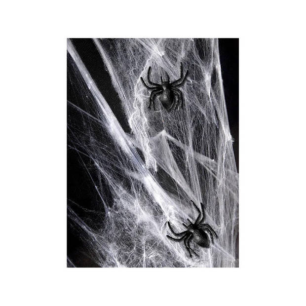 PartyDeco Horror/Halloween griezel spinnetjes - 10x - kunststof - zwart - 3 cm - Feestdecoratievoorwerp