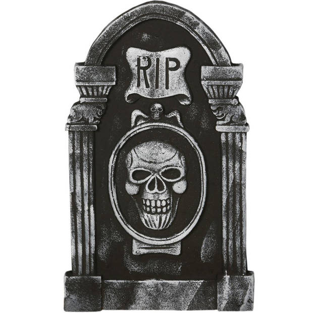 Horror kerkhof decoratie grafsteen RIP - 50 x 30 cm - Halloween - Feestdecoratievoorwerp