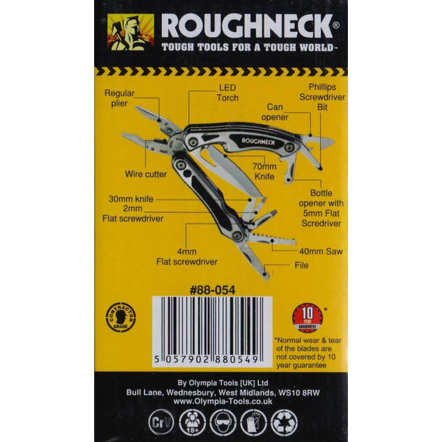 Roughneck Multi-Tool met LED-licht en 13 functies