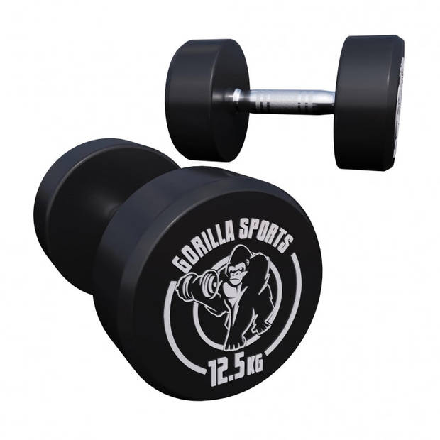 Gorilla Sports dumbellrack met 90 kg dumbellset - 1 dumbell standaard - 10