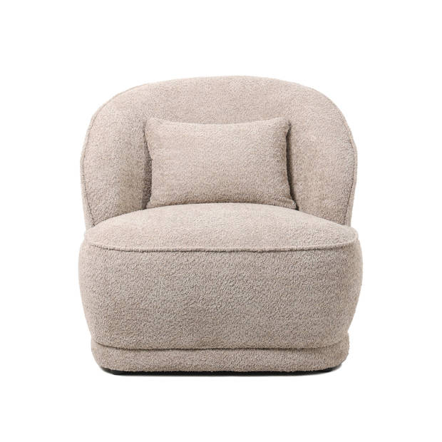 Giga Meubel - Fauteuil Bouclé - Taupe - Fauteuil Marianne