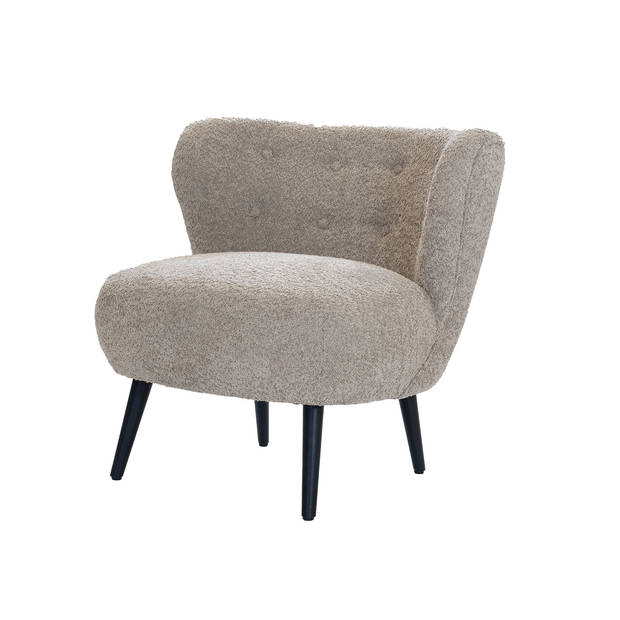 Giga Meubel - Fauteuil Bouclé - Taupe - Fauteuil Pieter