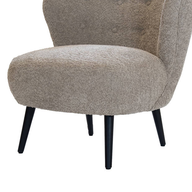 Giga Meubel - Fauteuil Bouclé - Taupe - Fauteuil Pieter