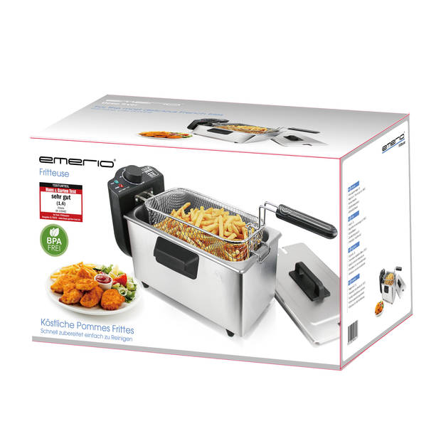 Emerio DF-120482.6 - Friteuse - 2000W - Uitneembare binnenpan - Inhoud 3 liter