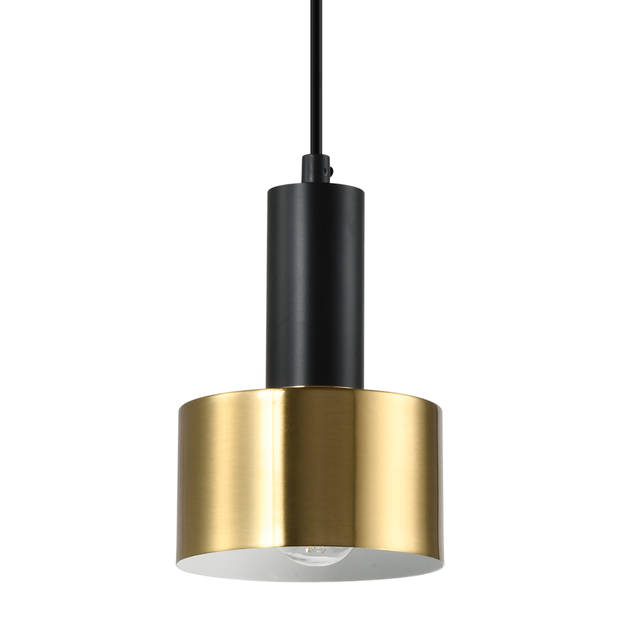 QUVIO Hanglamp - Goud en zwart - Metaal