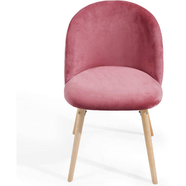 MIADOMODO Eetkamerstoelen, set van 2 stuks, roze