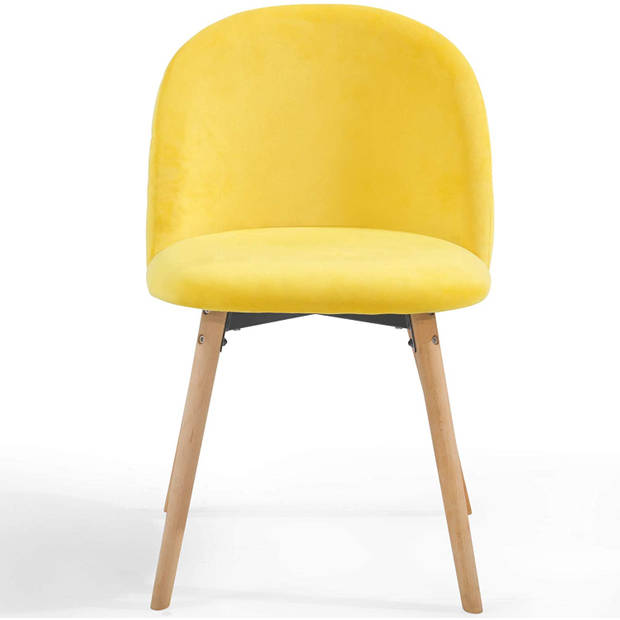 MIADOMODO Eetkamerstoelen, set van 2 stuks, geel