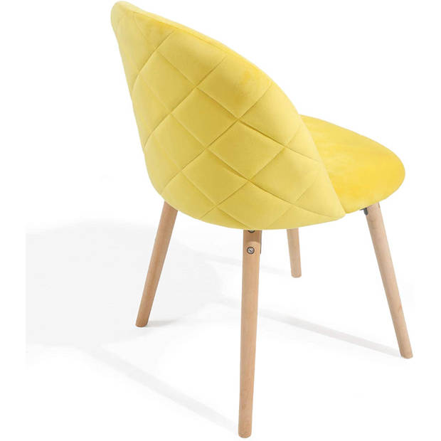 MIADOMODO Eetkamerstoelen, set van 2 stuks, geel