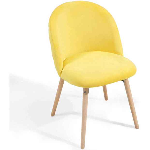 MIADOMODO Eetkamerstoelen, set van 2 stuks, geel