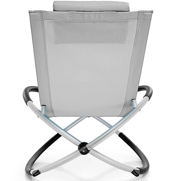 Tillvex- Ligstoel grijs, relaxstoel, schommelstoel, lounger