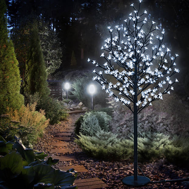 Kerstbloesem, 180 cm, 200 LED's, blauwe verlichting, kerstboom, kerstversiering, voor binnen/buitengebruik