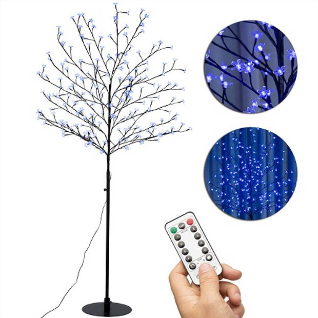 Kerstbloesem, 180 cm, 200 LED's, blauwe verlichting, kerstboom, kerstversiering, voor binnen/buitengebruik