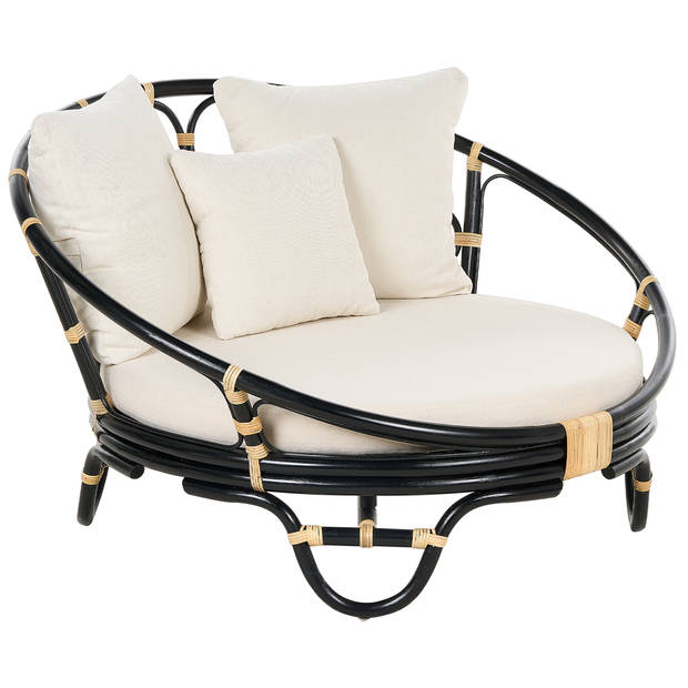 Beliani ROSSANO - Loungefauteuil-Beige-Rotan