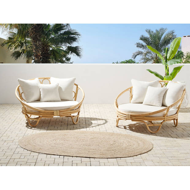 Beliani ROSSANO - Loungefauteuil-Natuurlijk-Rotan