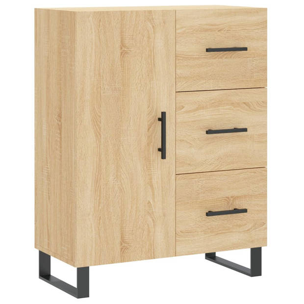 vidaXL Hoge kast 69,5x34x180 cm bewerkt hout sonoma eikenkleurig