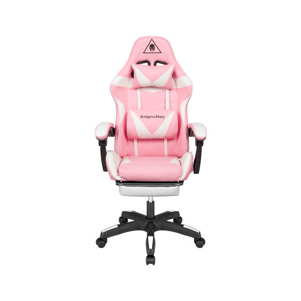 Krüger&Matz GX-150 game stoel - gaming chair - gamingstoel - roze / wit