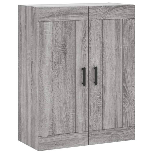 vidaXL Hoge kast 69,5x34x180 cm bewerkt hout grijs sonoma eikenkleurig