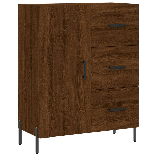 vidaXL Hoge kast 69,5x34x180 cm bewerkt hout bruin eikenkleur